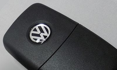 VW Key Fob Badge（ブラック×シルバー/12mm） リペアパーツ