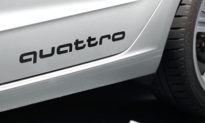 Audi quattro Script Door Graphic for A1/S1(8X) Audi純正