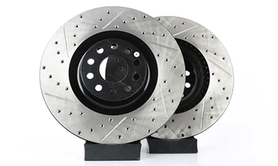 ECS Front + Rear V4 Cross Drilled & Slotted Brake Rotors (Golf6 R/Golf5  R32/S3(8P))