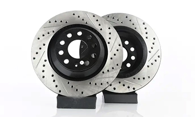 ECS Front + Rear V4 Cross Drilled & Slotted Brake Rotors (Golf6 R