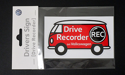 VW Drivers Sign (Drive Recorder - バス) VW純正ステッカー マニアックス公式通販｜maniacs web shop