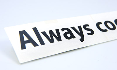 Always cool, always safe.ステッカー（Lサイズ） maniacs