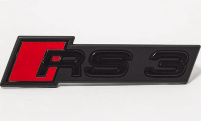 OL/US】Audi純正RS3(8V)ブラックフロントエンブレム エクステリア