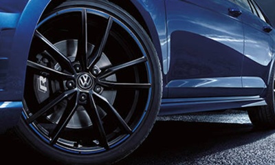 OL/US】VW純正ホイール PRETORIA グロスブラック/ブルー (19インチ/8J