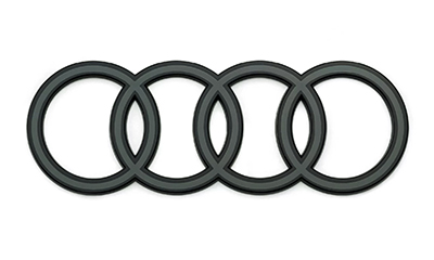 AUDI US純正 4リングス・カーボンエンブレム アウディ Audi純正A3/S3(8Y/FL後) 4ringsダークリアエンブレム Audiエンブレム