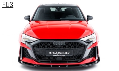 MAXTON design フロントスプリッター アウディ RS3(8Y)フェイスリフト