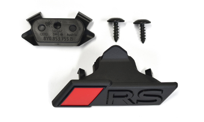 Audi純正RS3(8Y)後期型ブラックフロントエンブレム Audiエンブレム